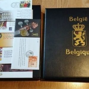 Belgien 1987/2002 - Collection in Luxury Davo 1987-2002, numismatic letters with coin and collection royal family