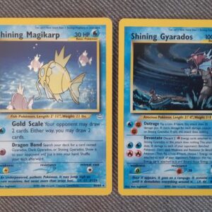 Gamefreak - Pokémon - 2 seltsame leuchtende Karten Shining Magikarp & Shining Gyarados | Neo Revelation set | Rare find - 2000