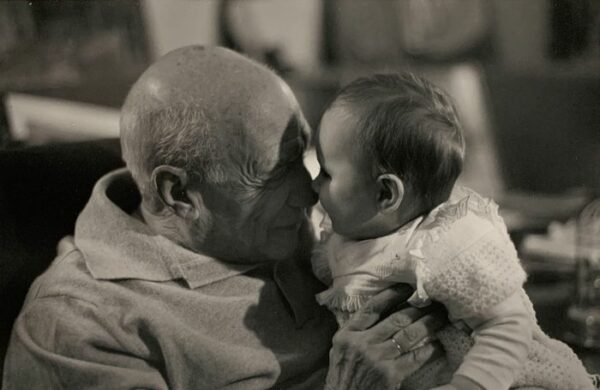 Lucien Clergue (1934-2014) - Pablo Picasso & Olivia, Mougins, 1967